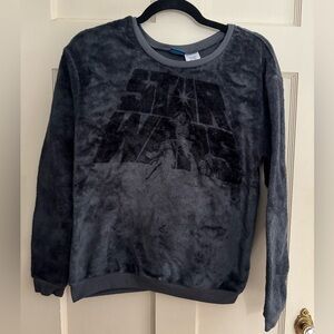 Star Wars Fuzzy Black and Gray Crewneck Sweater